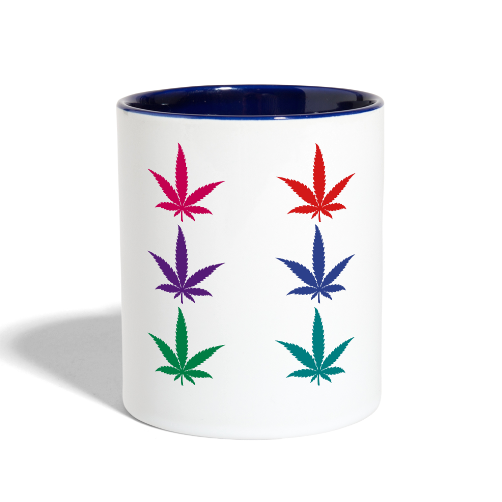 Love You Contrast Coffee Mug - white/cobalt blue