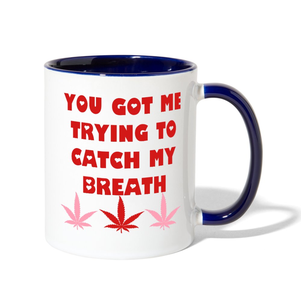 Contrast Coffee Mug - white/cobalt blue