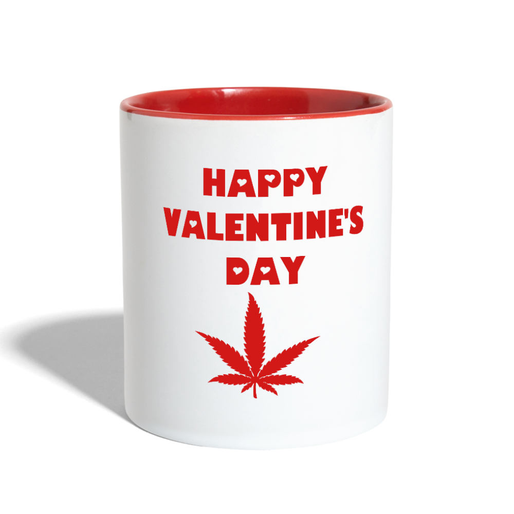 Contrast Coffee Mug - white/red