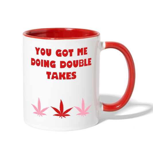 Contrast Coffee Mug - white/red