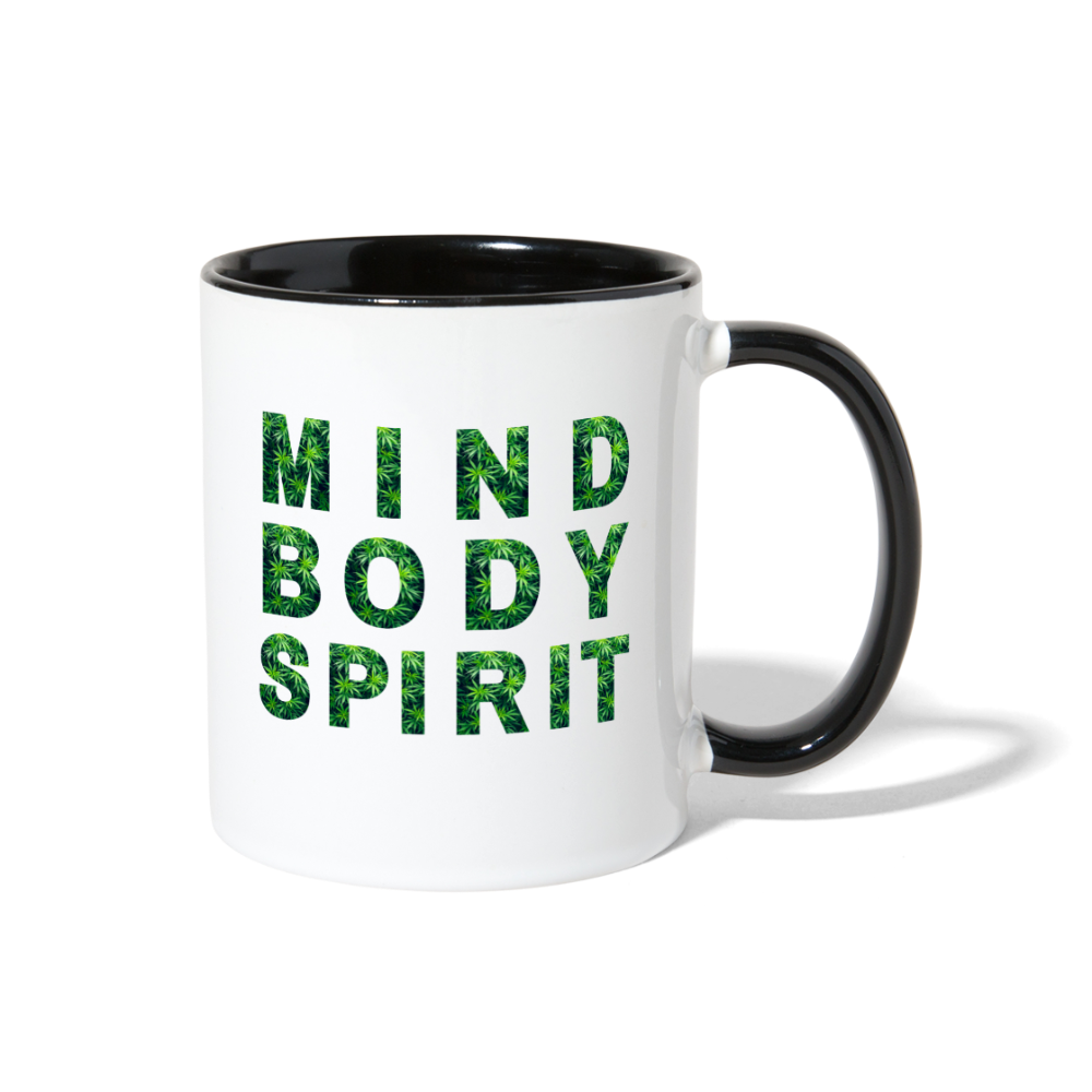 Mind Body Spirit Contrast Coffee Mug - white/black