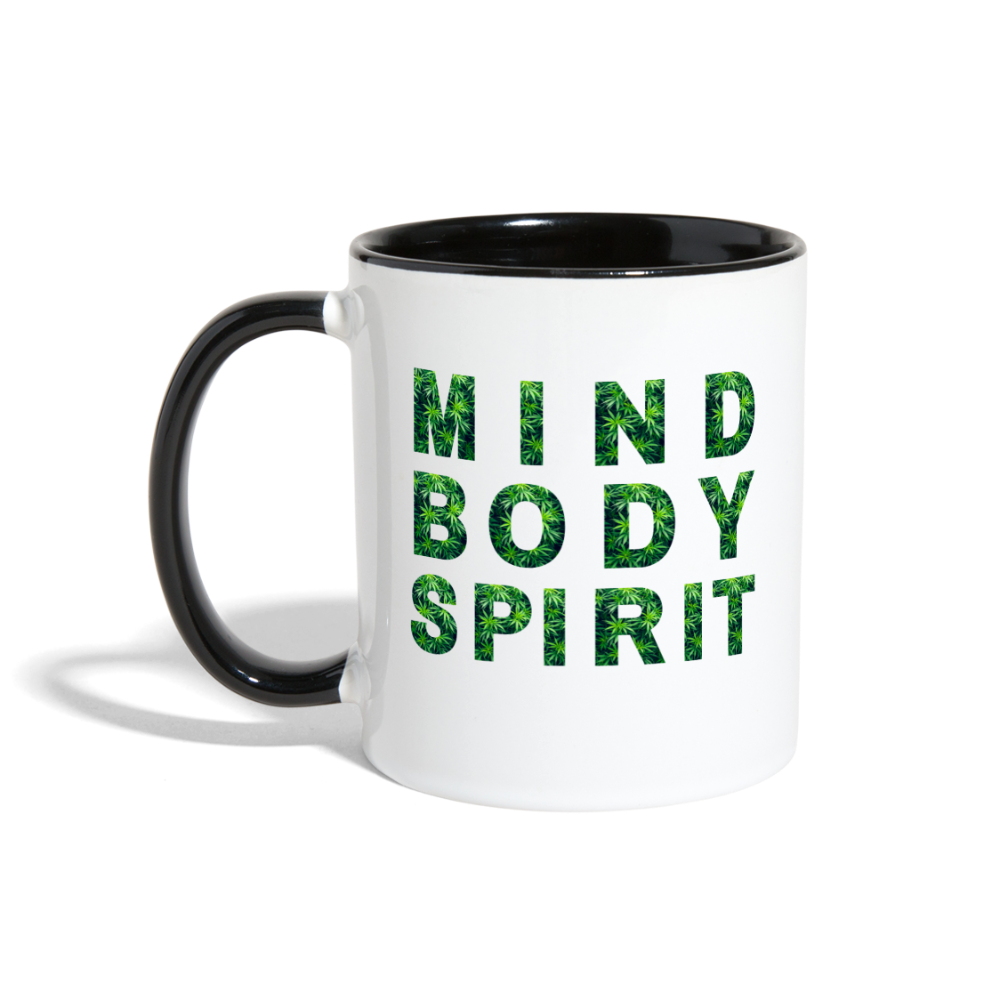 Mind Body Spirit Contrast Coffee Mug - white/black