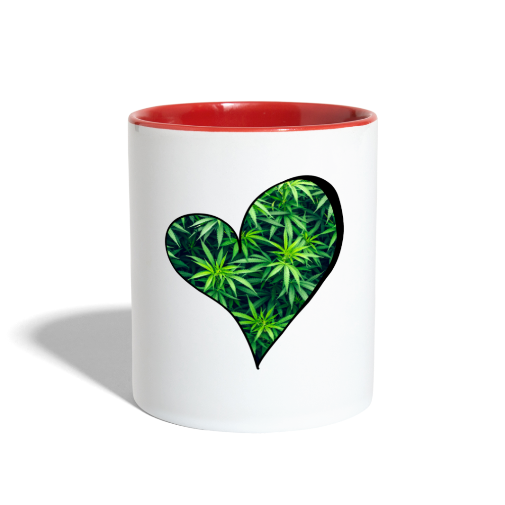 Mind Body Spirit Contrast Coffee Mug - white/red