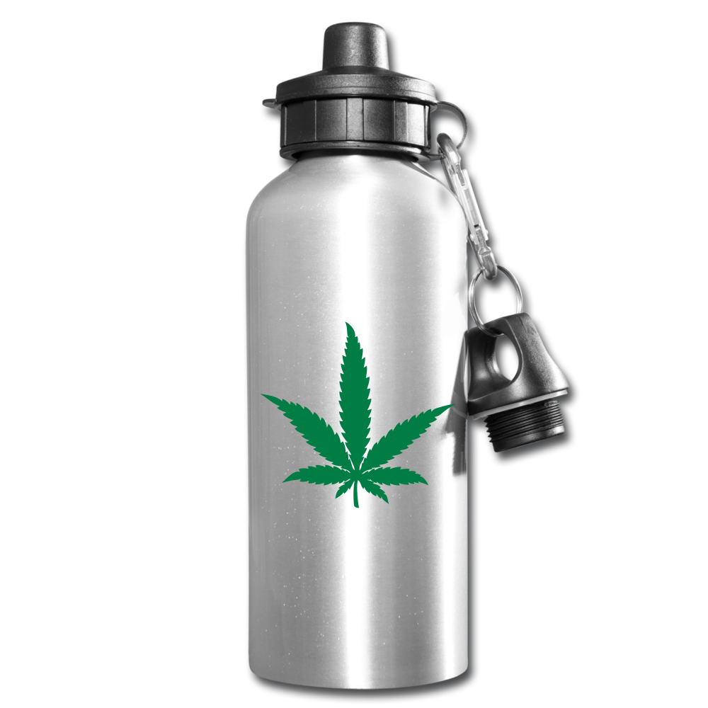 Mind Body Spirit Water Bottle - silver