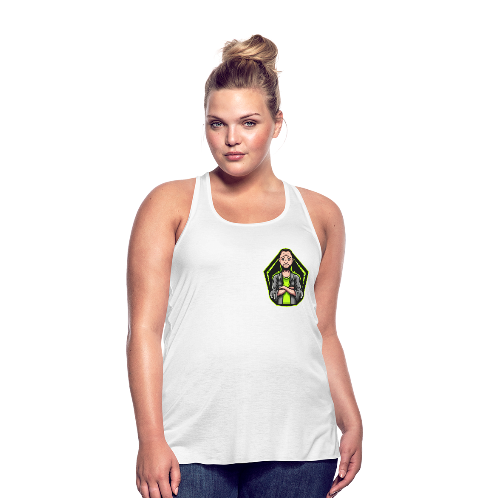 The Gamer Ladies Flowy Tank Top by Bella - white