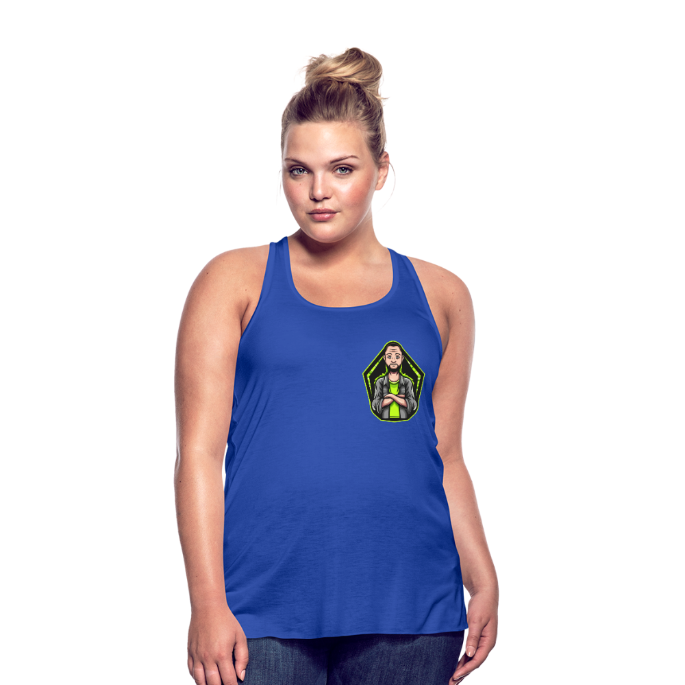 The Gamer Ladies Flowy Tank Top by Bella - royal blue