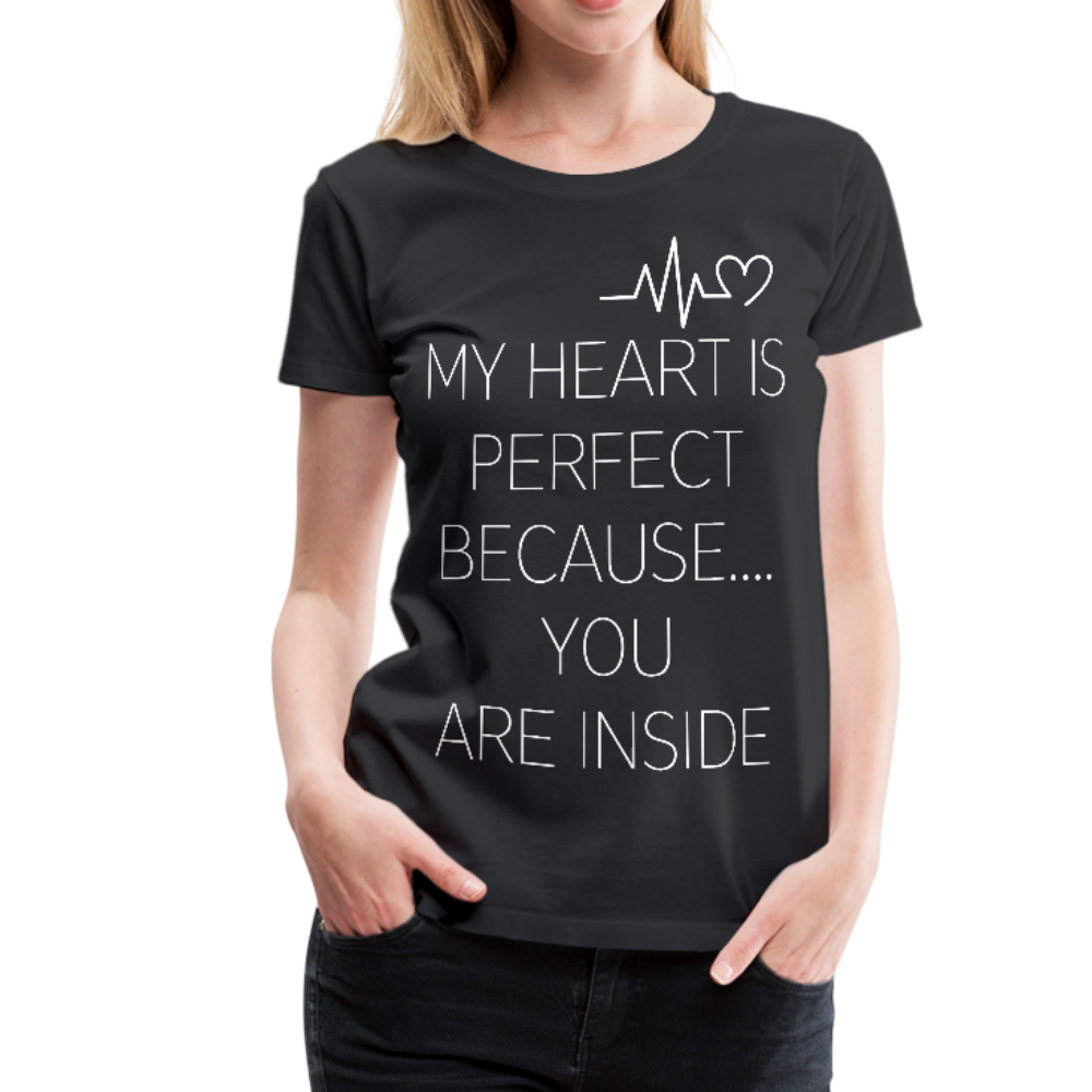 My Heart Ladies Premium T-Shirt - black