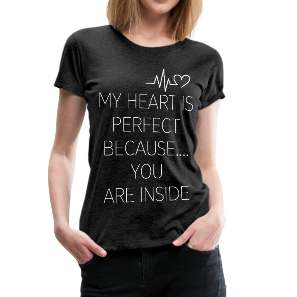 My Heart Ladies Premium T-Shirt - charcoal gray