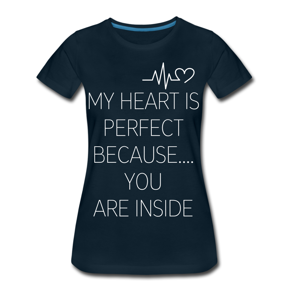 My Heart Ladies Premium T-Shirt - deep navy