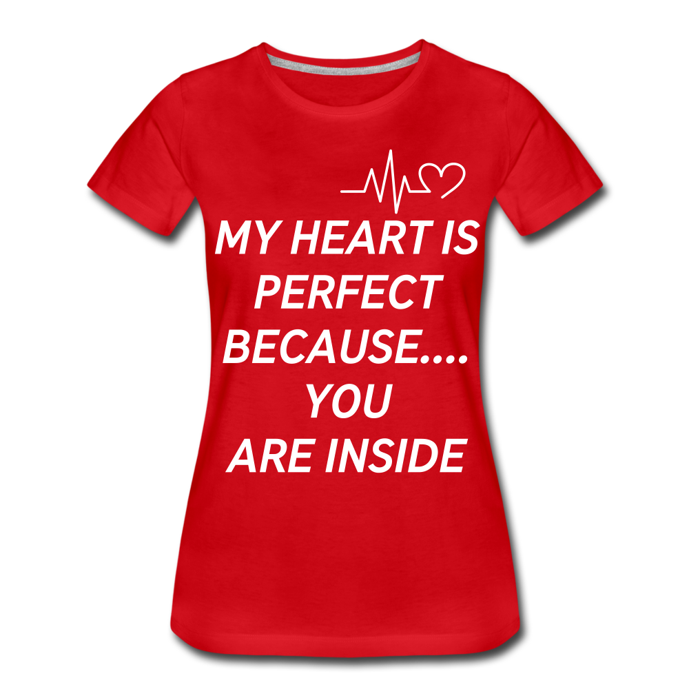 My Hear Ladies Premium T-Shirt - red