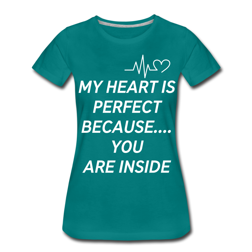 My Hear Ladies Premium T-Shirt - teal