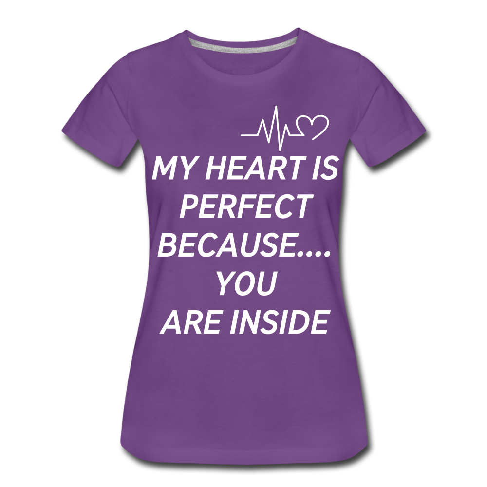 My Hear Ladies Premium T-Shirt - purple