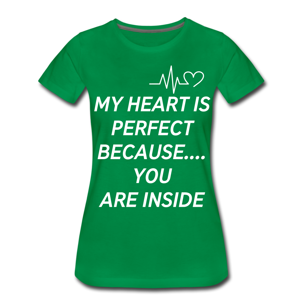 My Hear Ladies Premium T-Shirt - kelly green