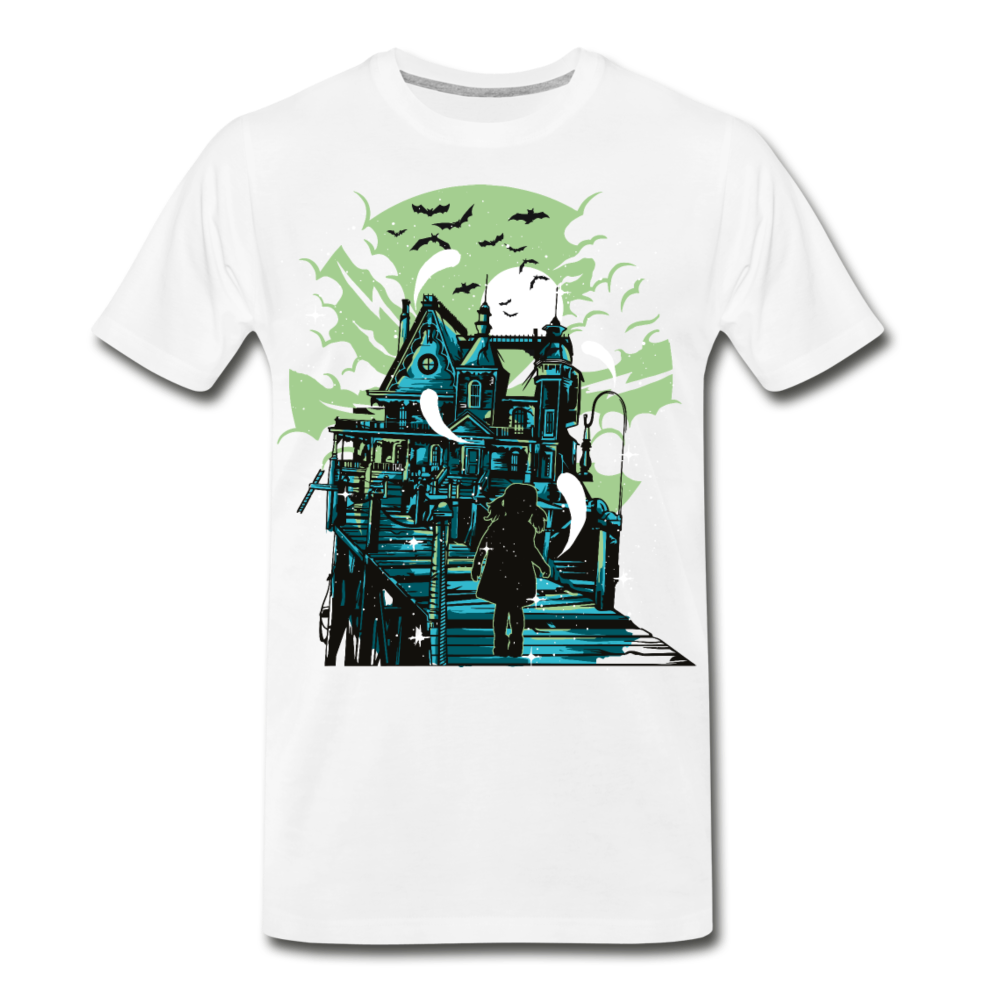 Haunted House Men's Premium T-Shirt - white