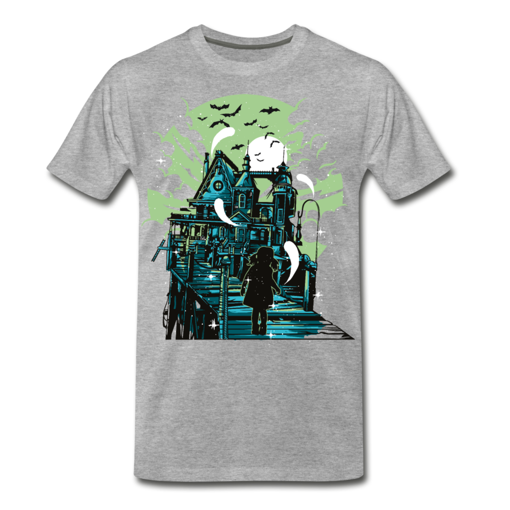 Haunted House Men's Premium T-Shirt - heather gray