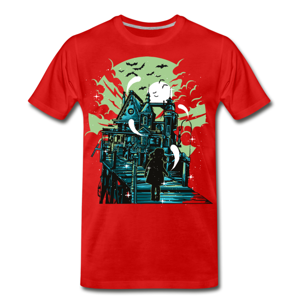 Haunted House Men's Premium T-Shirt - red