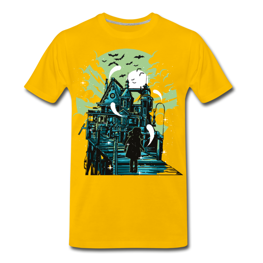 Haunted House Men's Premium T-Shirt - sun yellow