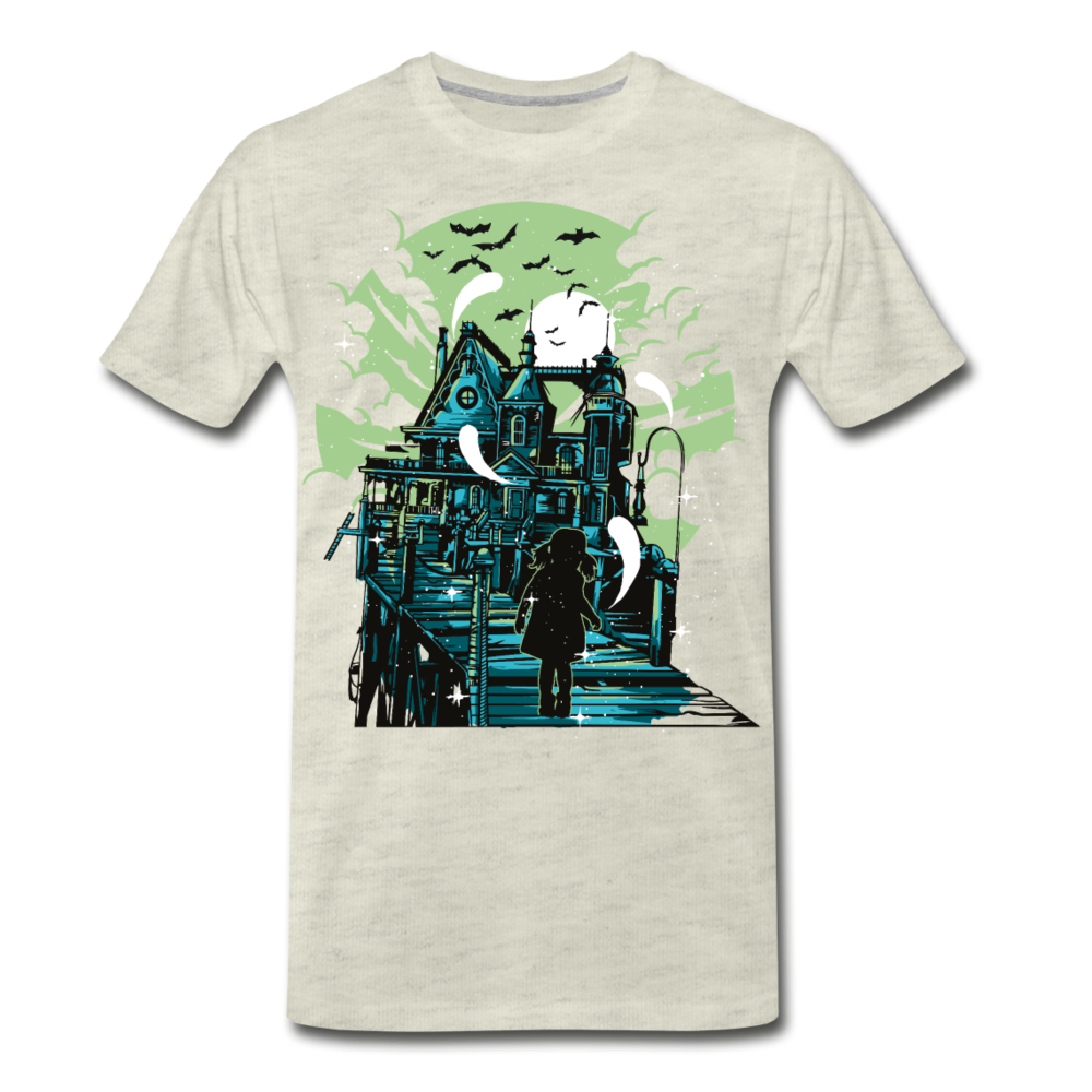 Haunted House Men's Premium T-Shirt - heather oatmeal