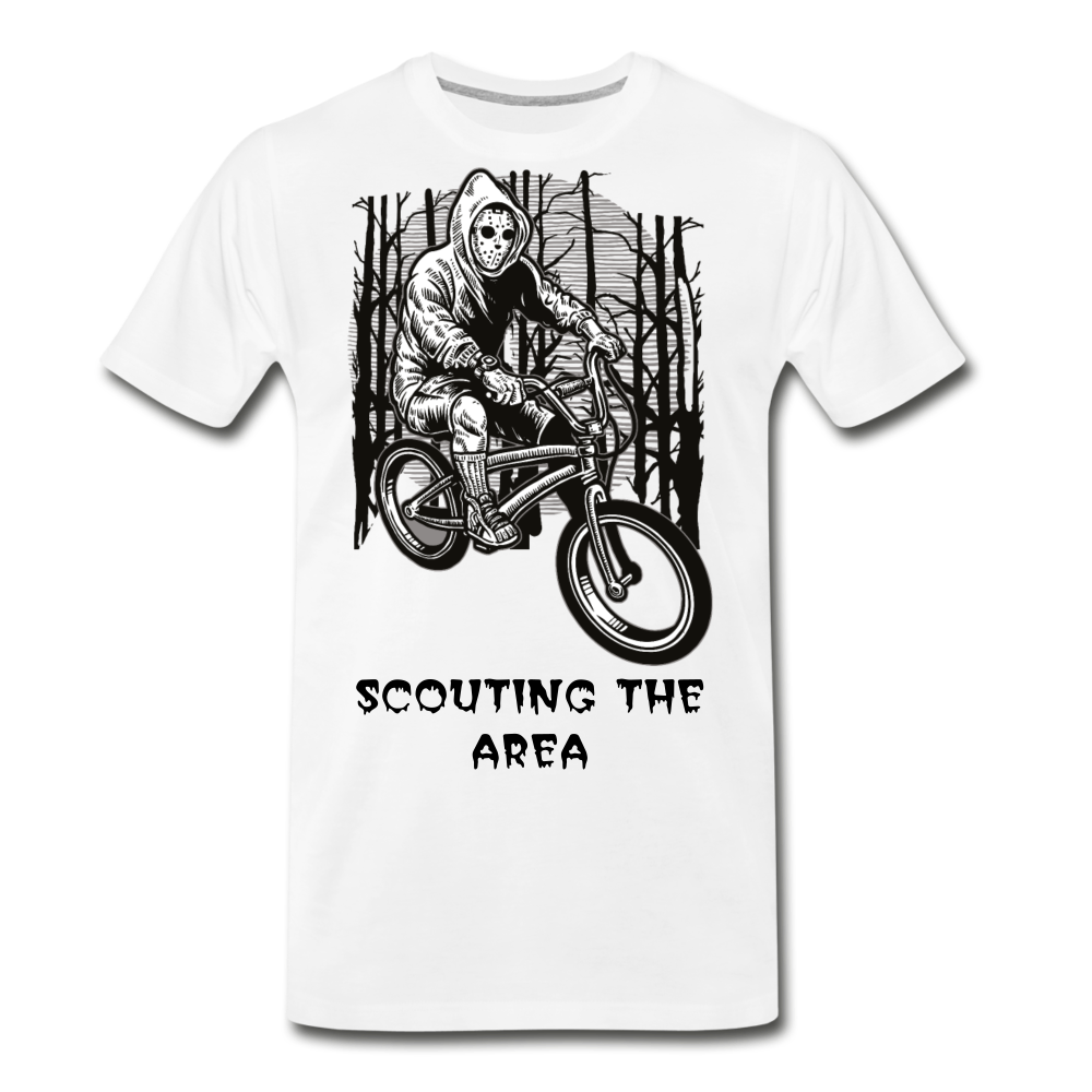 Scouting The Area Men's Premium T-Shirt - white
