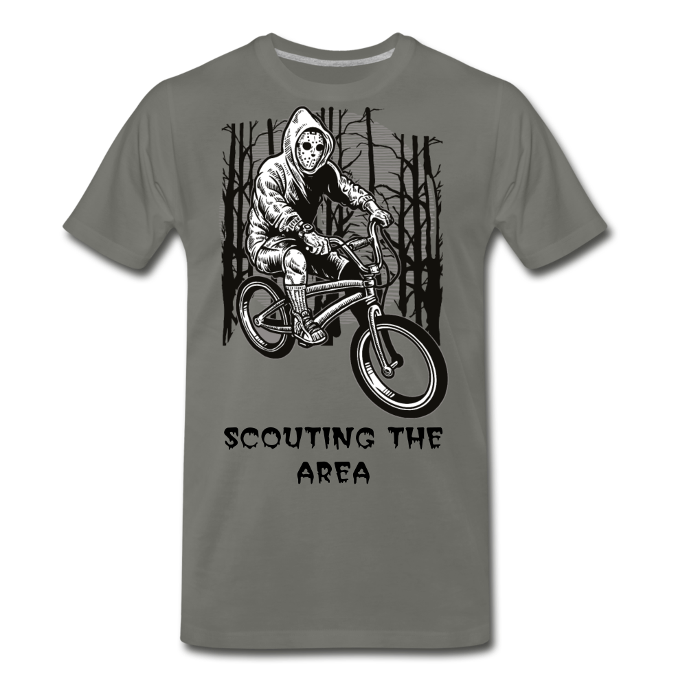 Scouting The Area Men's Premium T-Shirt - asphalt gray