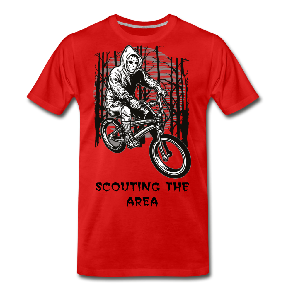 Scouting The Area Men's Premium T-Shirt - red