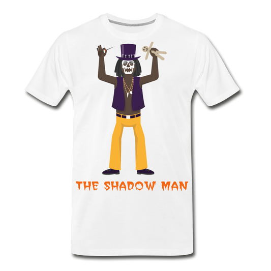 The Shadow Man Men's Premium T-Shirt - white