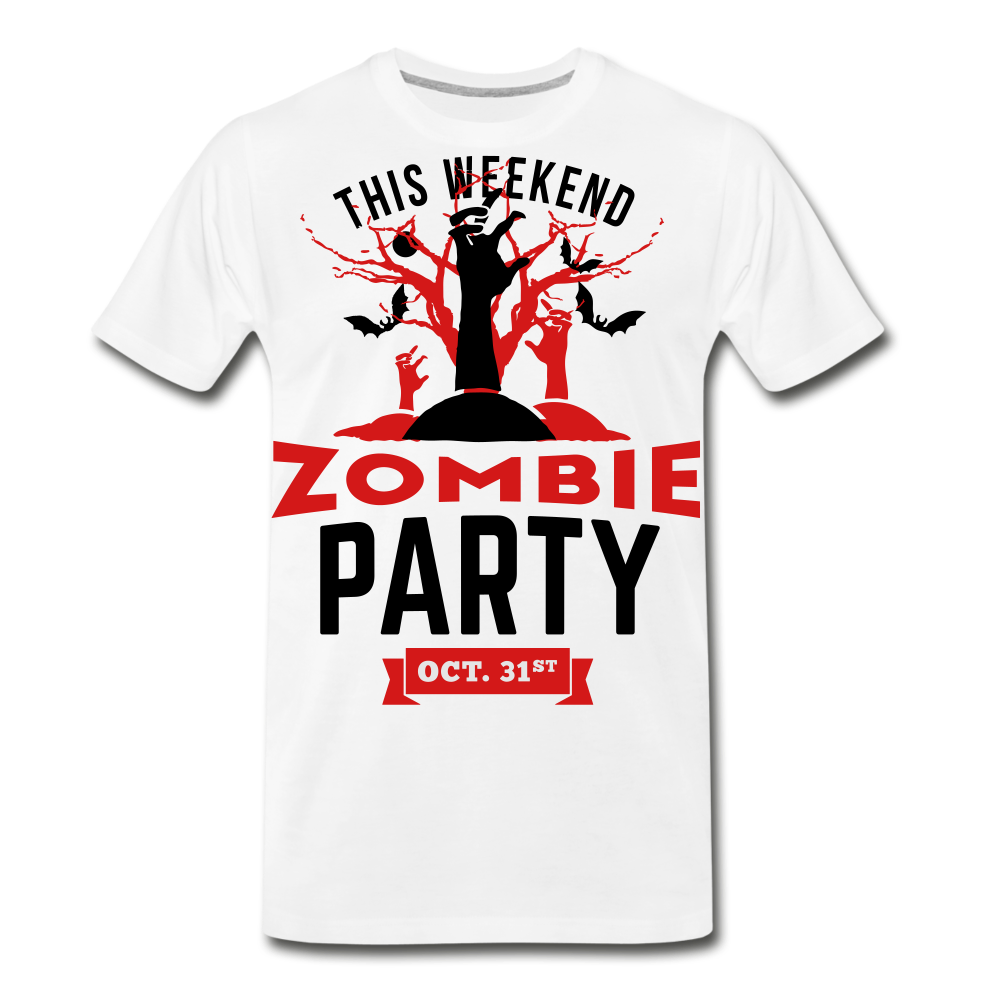 This Weekend Zombie Party Men's Premium T-Shirt - white