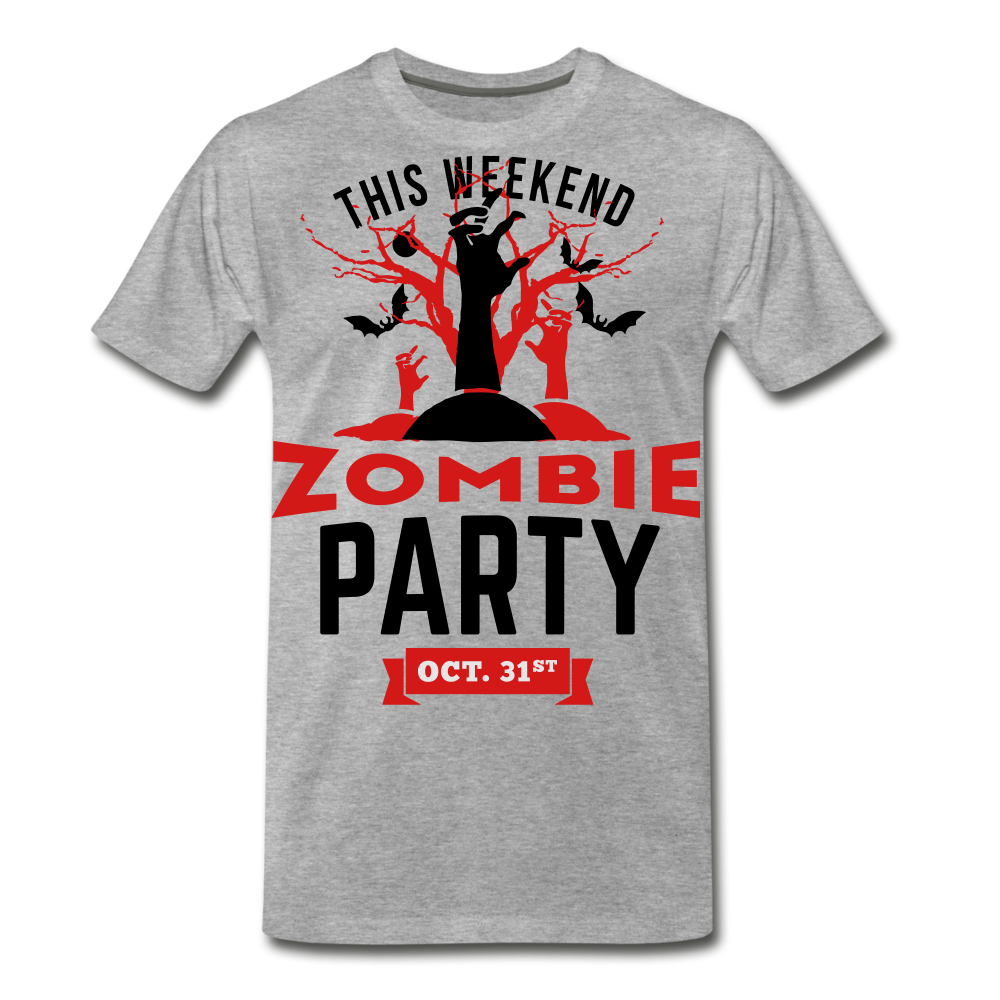 This Weekend Zombie Party Men's Premium T-Shirt - heather gray
