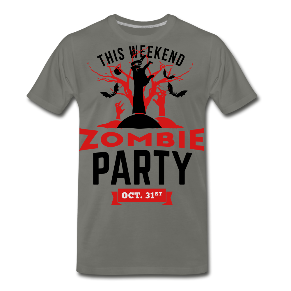 This Weekend Zombie Party Men's Premium T-Shirt - asphalt gray