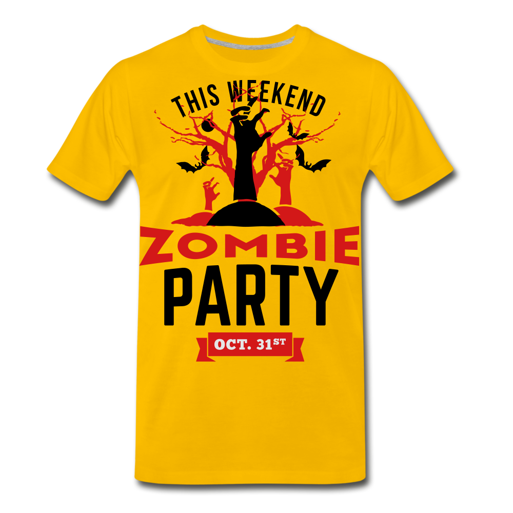 This Weekend Zombie Party Men's Premium T-Shirt - sun yellow
