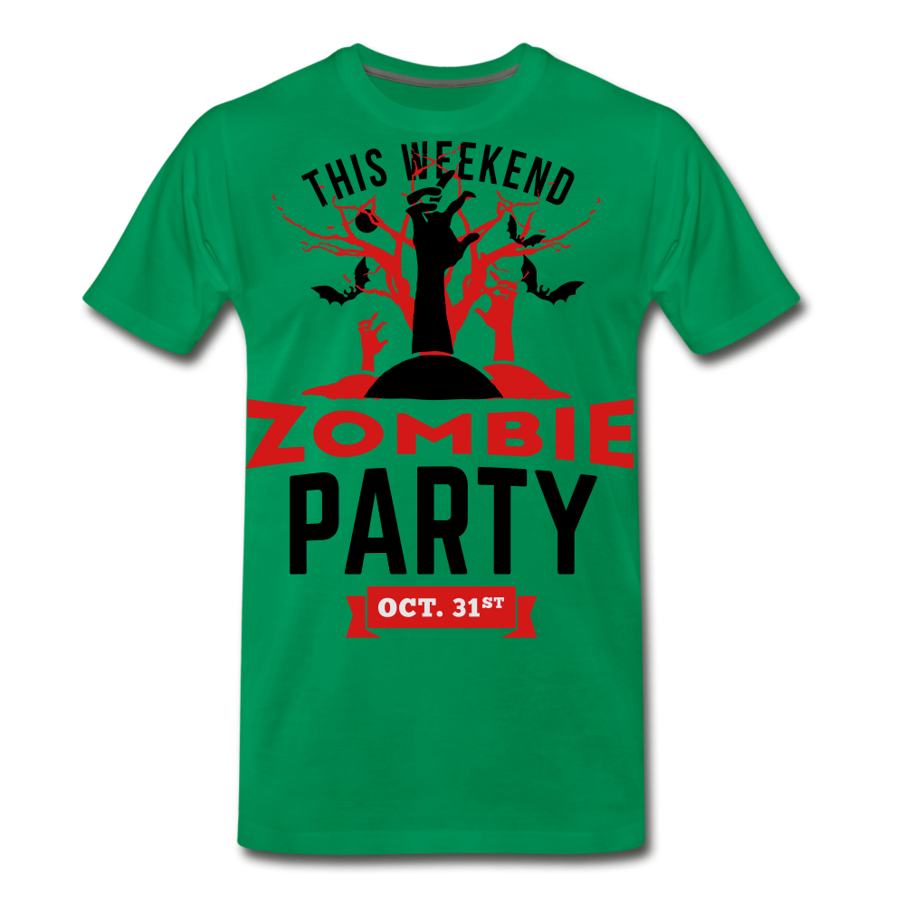 This Weekend Zombie Party Men's Premium T-Shirt - kelly green