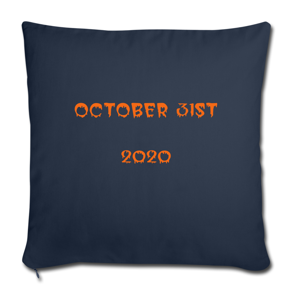 Guess I'm Bat Crazy Throw Pillow Cover 18” x 18” - navy