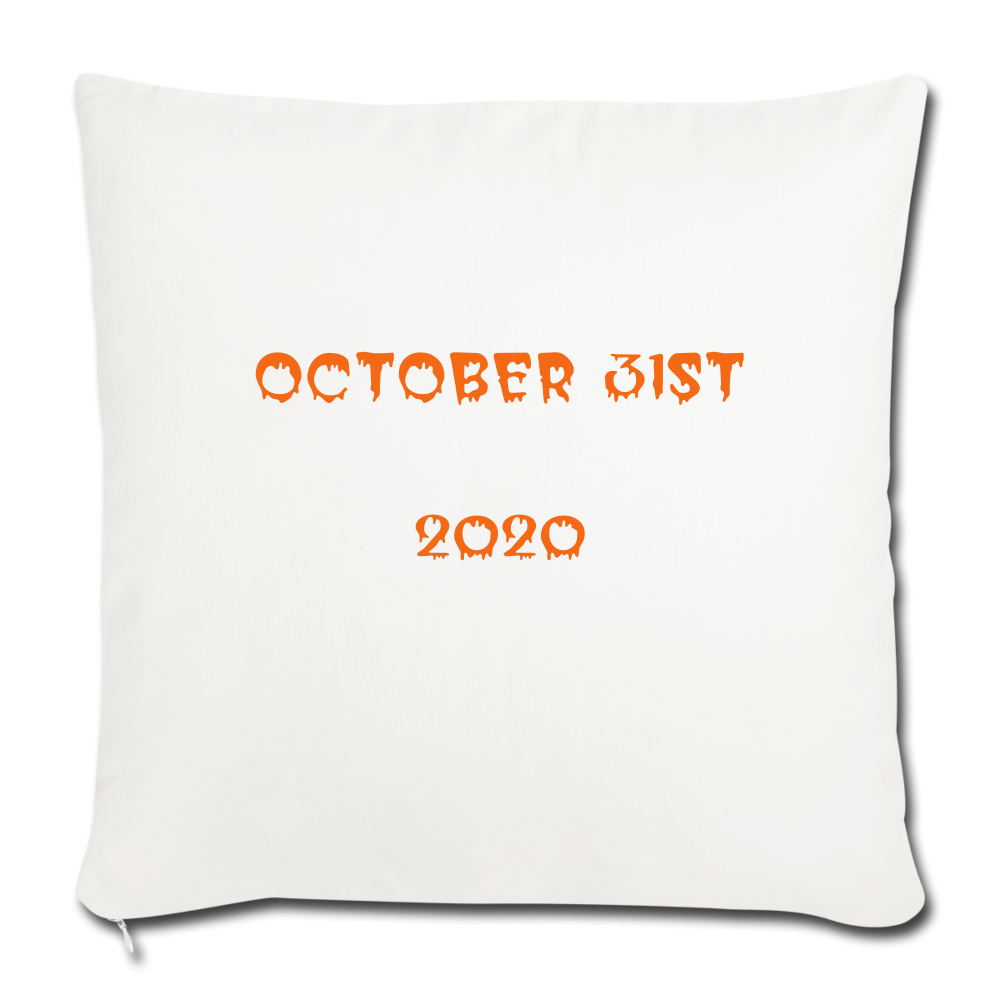 Guess I'm Bat Crazy Throw Pillow Cover 18” x 18” - natural white