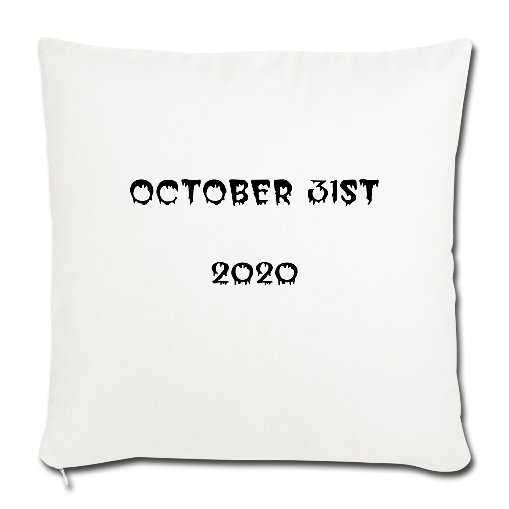 Happy Halloween Throw Pillow Cover 18” x 18” - natural white
