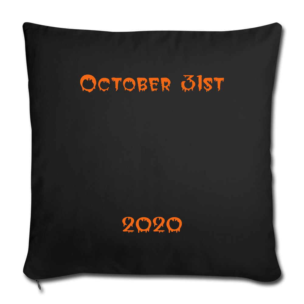 Happy Halloween Throw Pillow Cover 18” x 18” - black