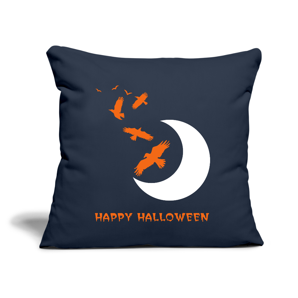 Happy Halloween Throw Pillow Cover 18” x 18” - navy