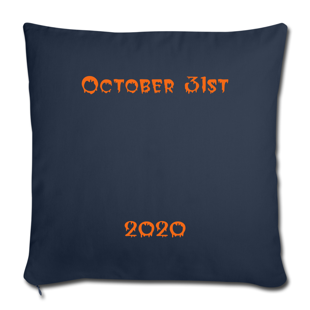 Happy Halloween Throw Pillow Cover 18” x 18” - navy