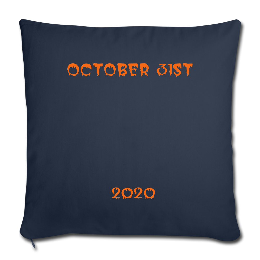 Happy Halloween Throw Pillow Cover 18” x 18” - navy