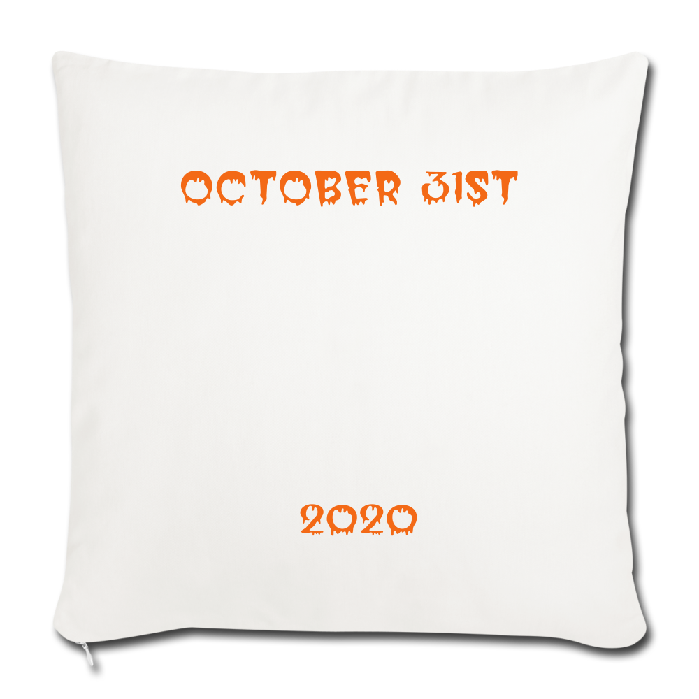 Happy Halloween Throw Pillow Cover 18” x 18” - natural white