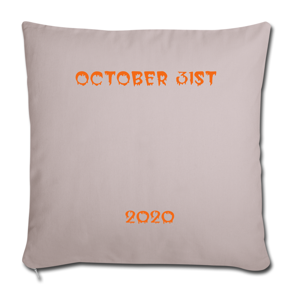 Happy Halloween Throw Pillow Cover 18” x 18” - light taupe