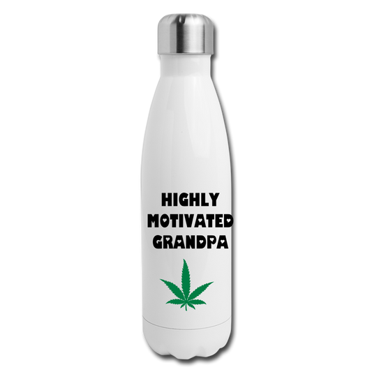 Insulated Stainless Steel Water Bottle - white