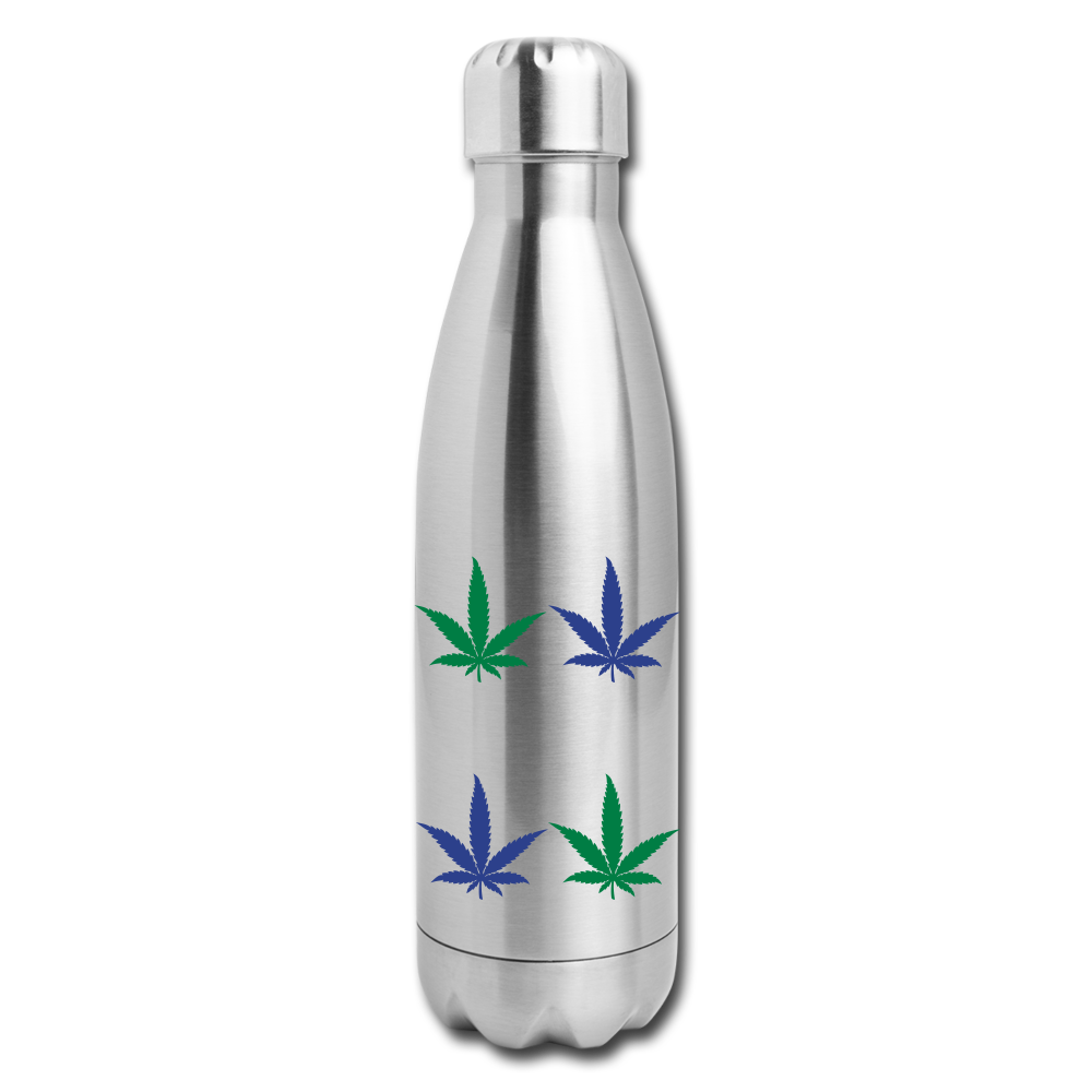 Insulated Stainless Steel Water Bottle - silver