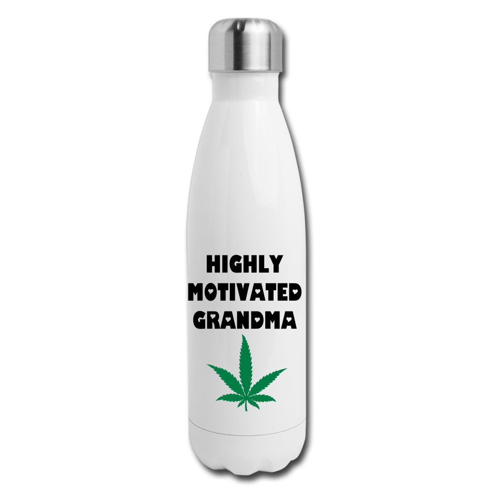 Insulated Stainless Steel Water Bottle - white