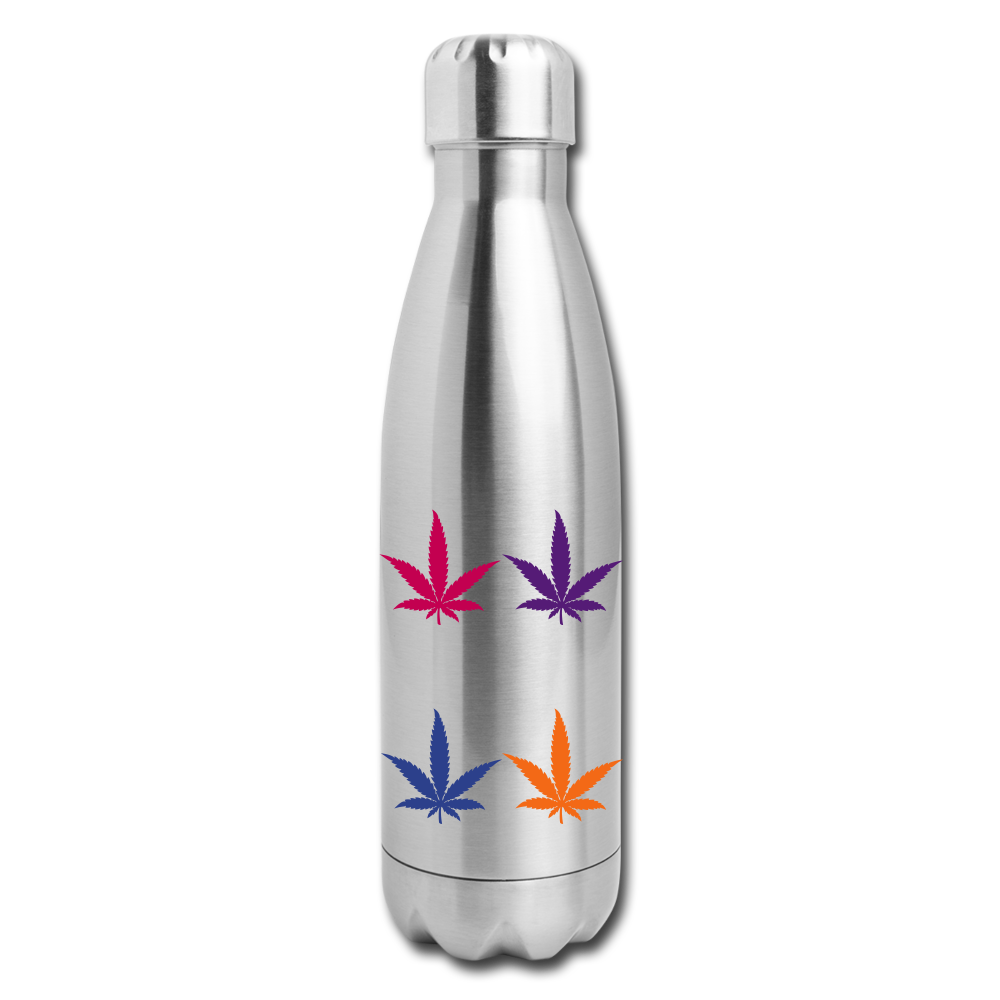 Insulated Stainless Steel Water Bottle - silver