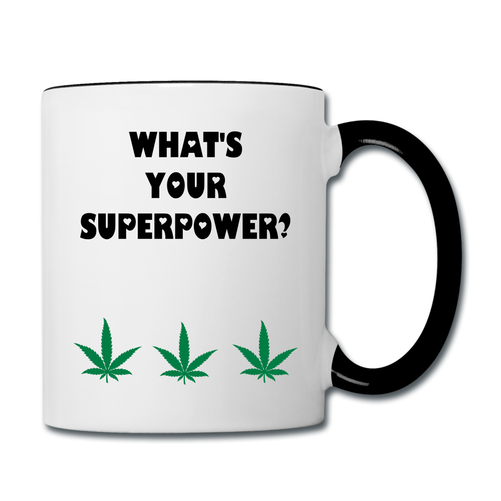 I'M a Cannabis boss mom Contrast Mug - white/black