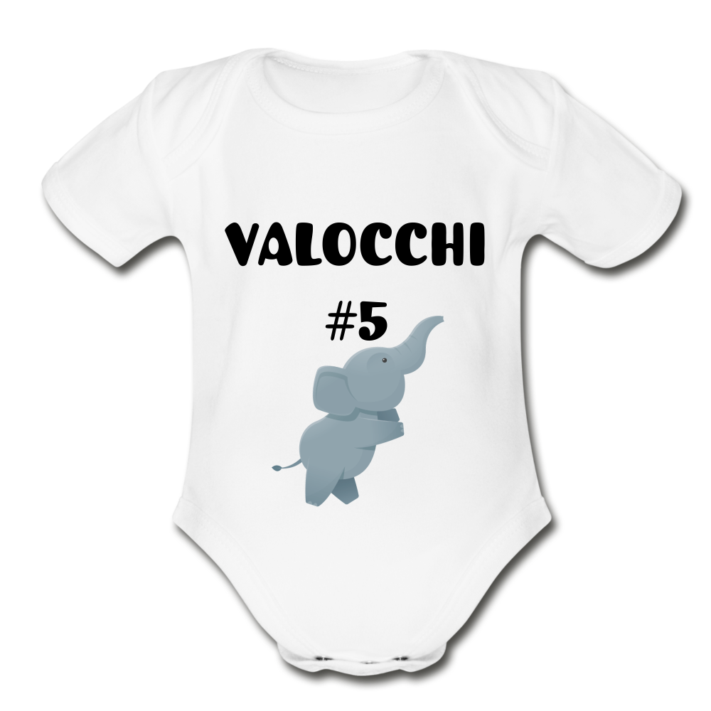 Organic Short Sleeve Baby Bodysuit - white