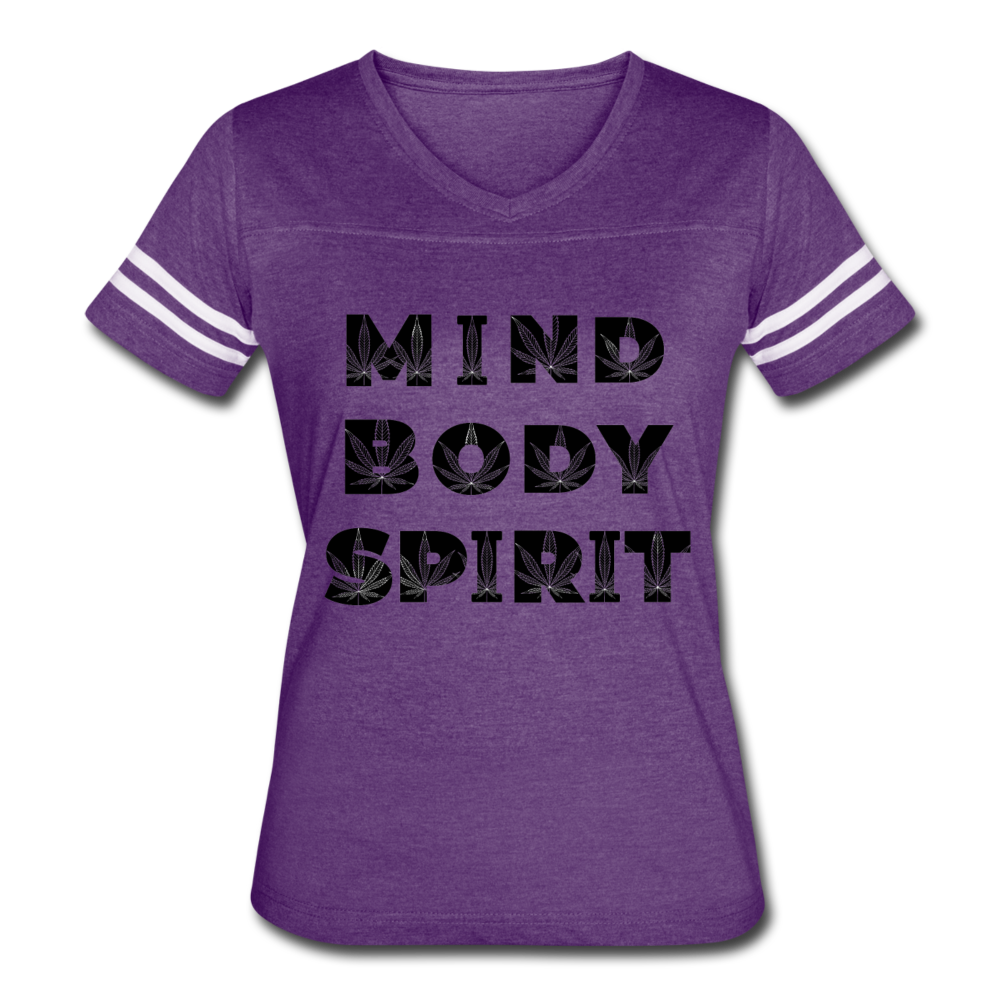 Women’s Vintage Sport T-Shirt - vintage purple/white
