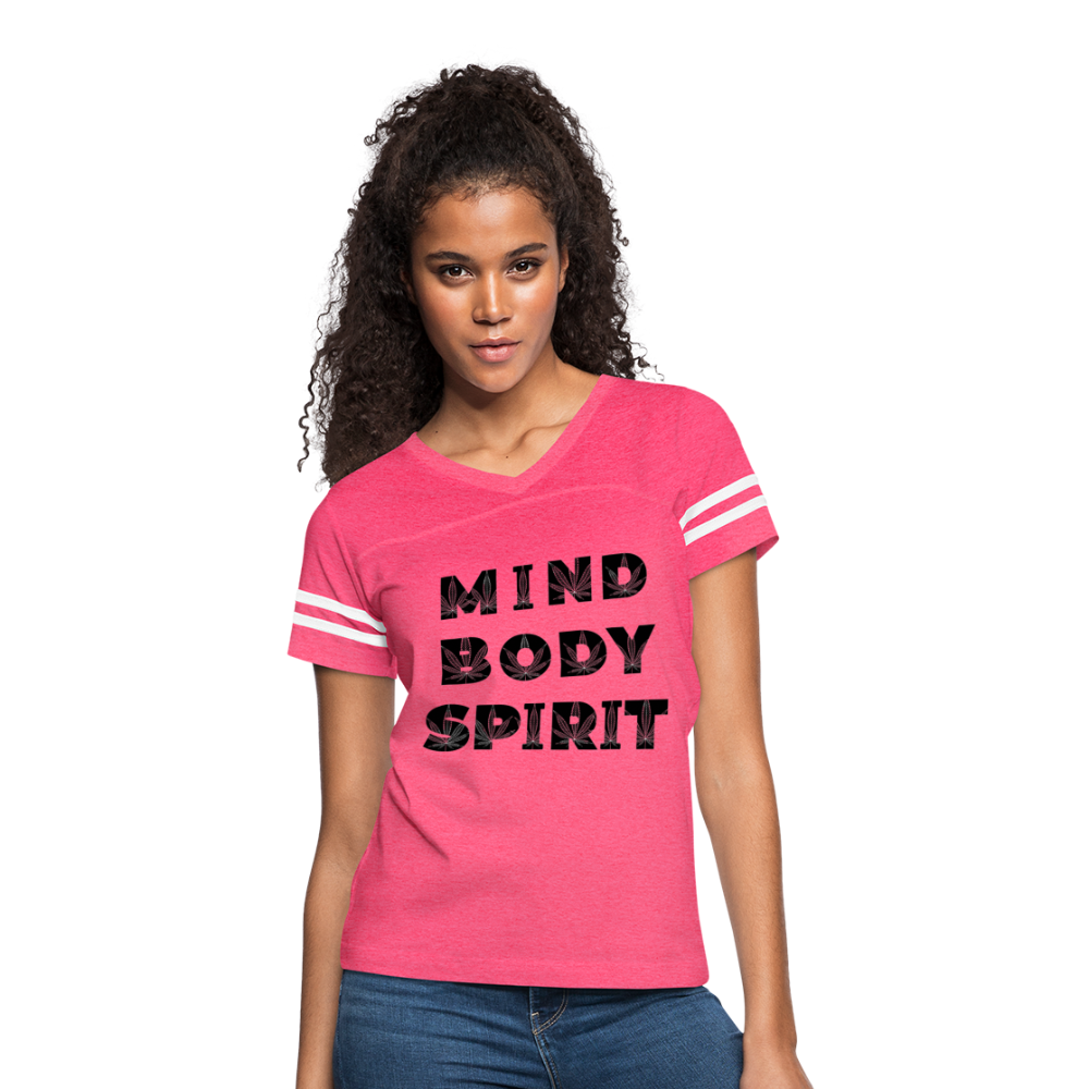 Women’s Vintage Sport T-Shirt - vintage pink/white