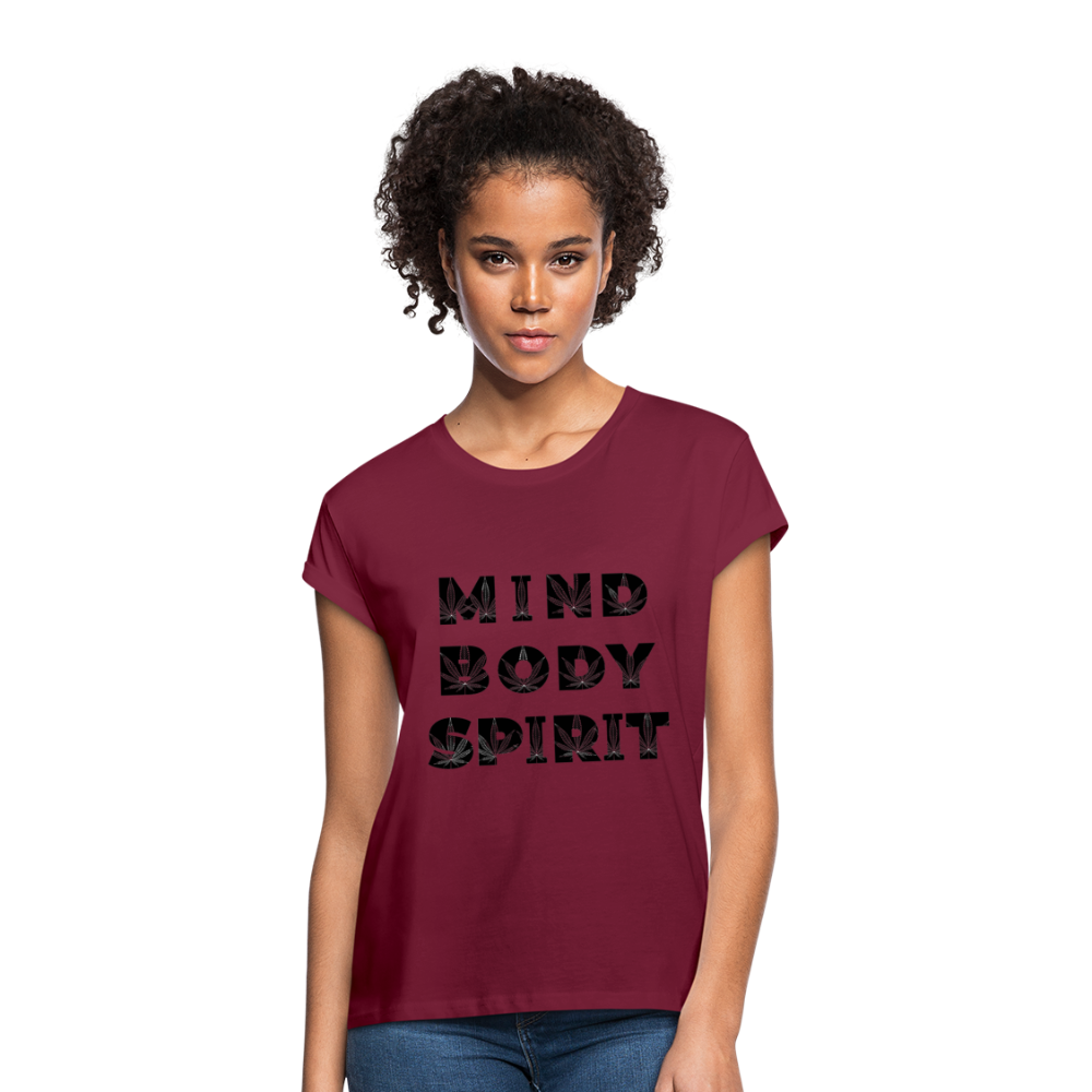Women's Relaxed Fit T-Shirt - burgundy