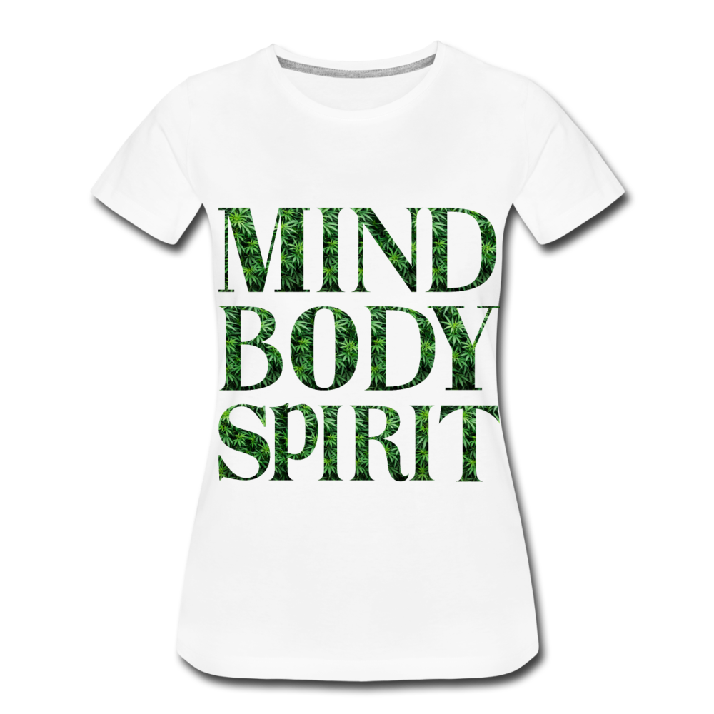 Mind Body Spirit Women’s Premium T-Shirt - white